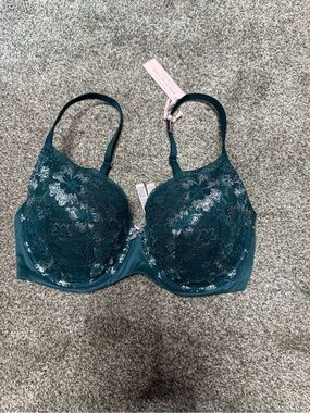 Victoria's Secret Dark Teal Lace Underwire Bra